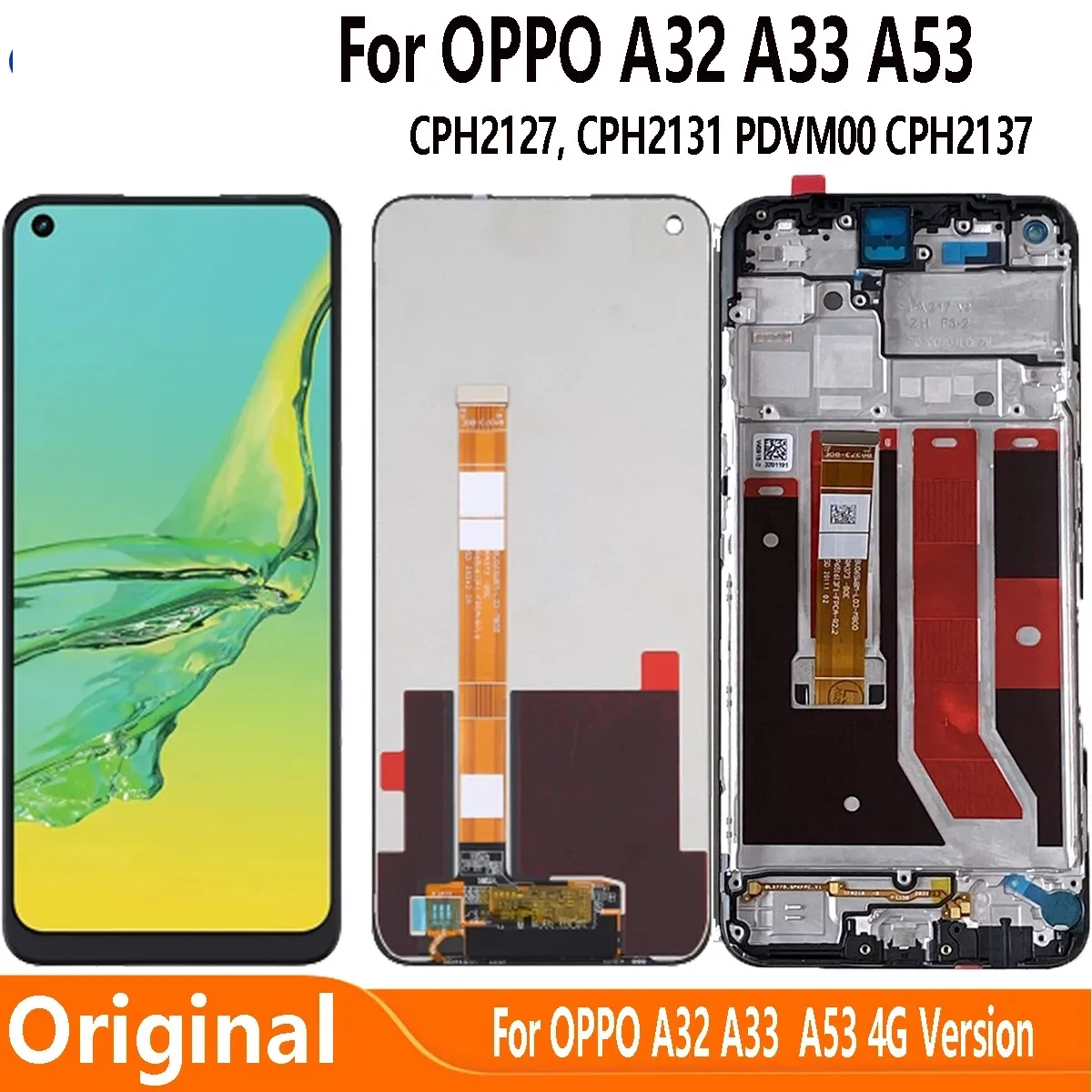 

Экран для OPPO A53 4G A32 A33 2020 CPH2137 CPH2131 PDVM00, ЖК-дисплей, цифровой преобразователь экрана в сборе, версия 4G