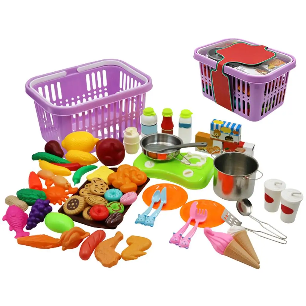 

60x разработка овощей и фруктов с имитацией резки, игровой набор еды для детей