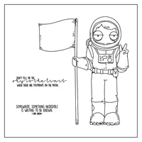 astronaut holding flag clear transparent stamp diy card album photo making scrapbooking crafts stencil new 2022