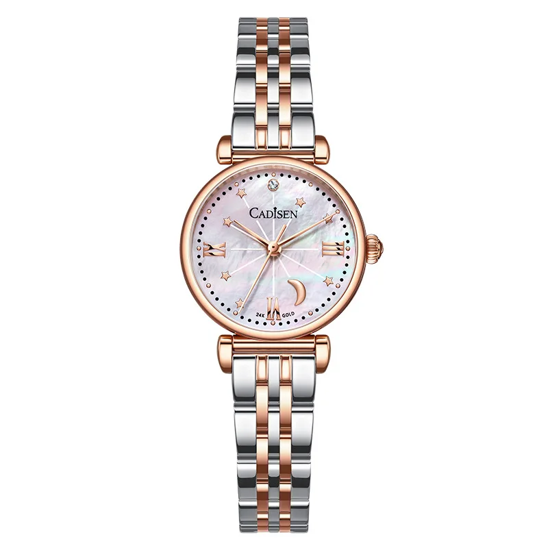 CADISEN New Watch Temperament Small Exquisite Quartz INS Wind Trend Fashion Niche Design Women's Watch HOT Sale 18K Gold Watch enlarge