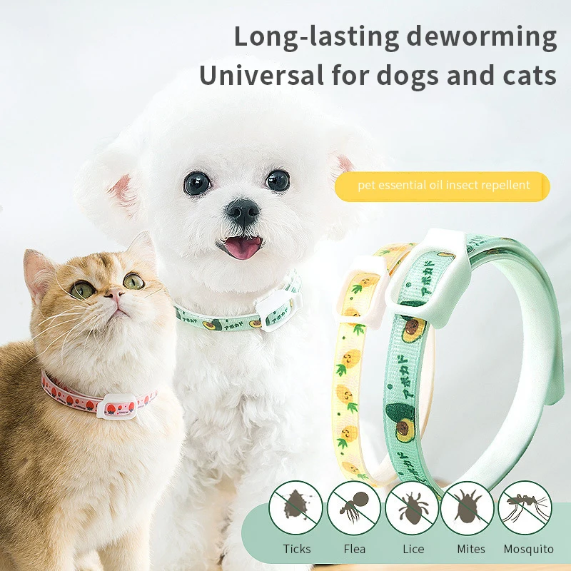 

Nylon Dog Repellent Collar Cat Ring to Remove Fleas Anti-lice Skin Collars Pet Flea Collar For Small Medium Dogs Walking Outdoor