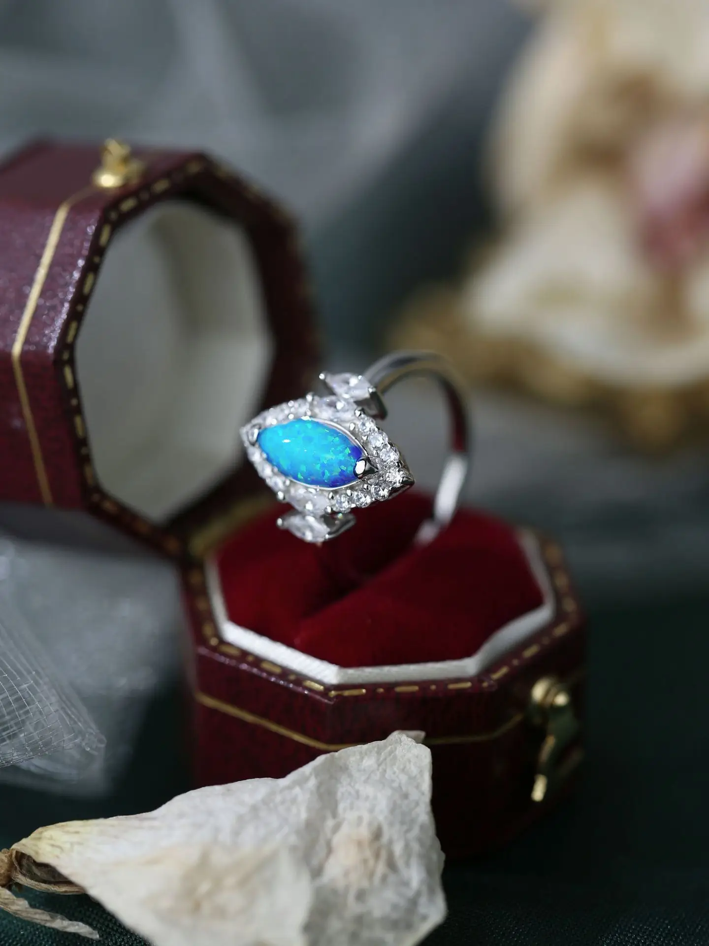 Новинка S925 Серебряное инкрустированное синее Австралийское кольцо с