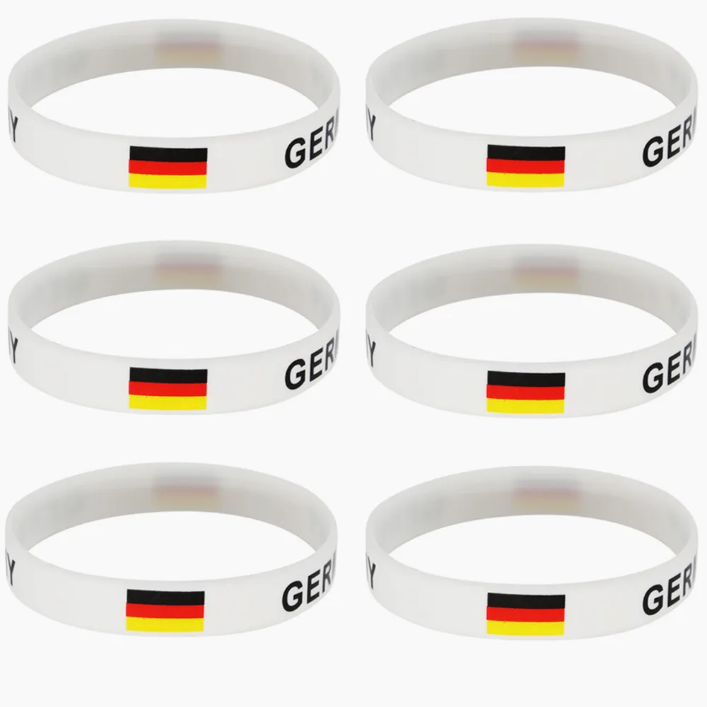 Оптовая продажа 80 шт. силиконовые браслеты с германским флагом спортивные для