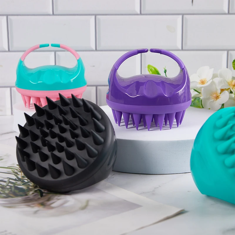 

1 шт., портативная силиконовая щетка для мытья волос
