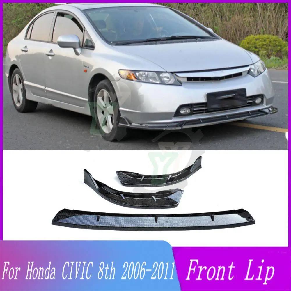 

Car Front Bumper Lip Spoiler Splitter Diffuser Detachable Body Kit Cover Guard For Honda CIVIC 8th 2006 2007 2008 2009 2010 2011