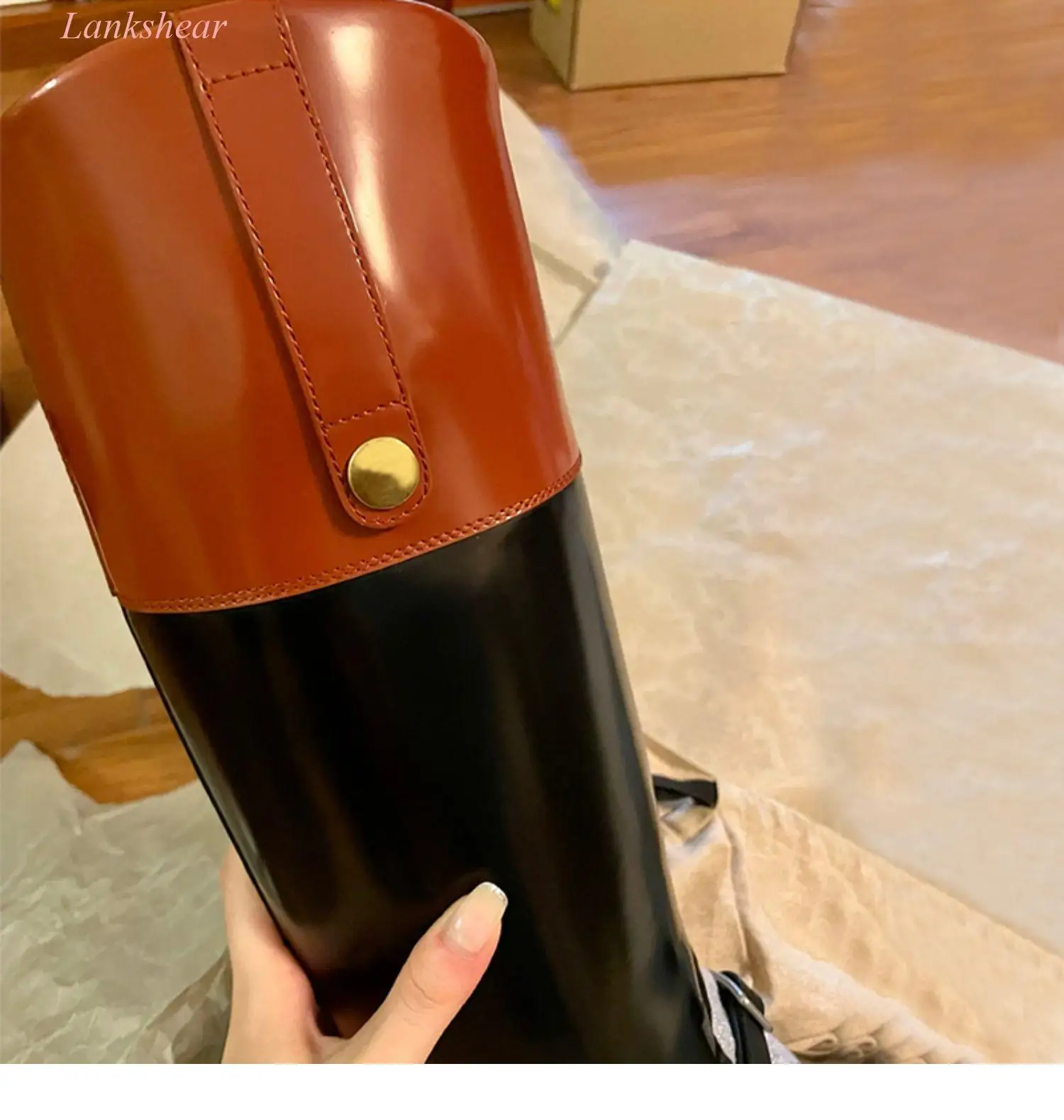 Классические универсальные высокие сапоги женские новые стильные толстые до