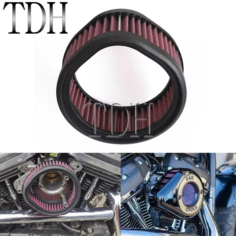 

Мотоциклетный моющийся многоразовый очиститель впускного отверстия, воздушный фильтр для карбюраторов Harley S&S Super E и G с каплевидным воздухоочистителем