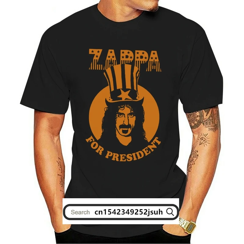 

Frank zappa men's para presidente camiseta harajuku topos moda camisa de t clássico