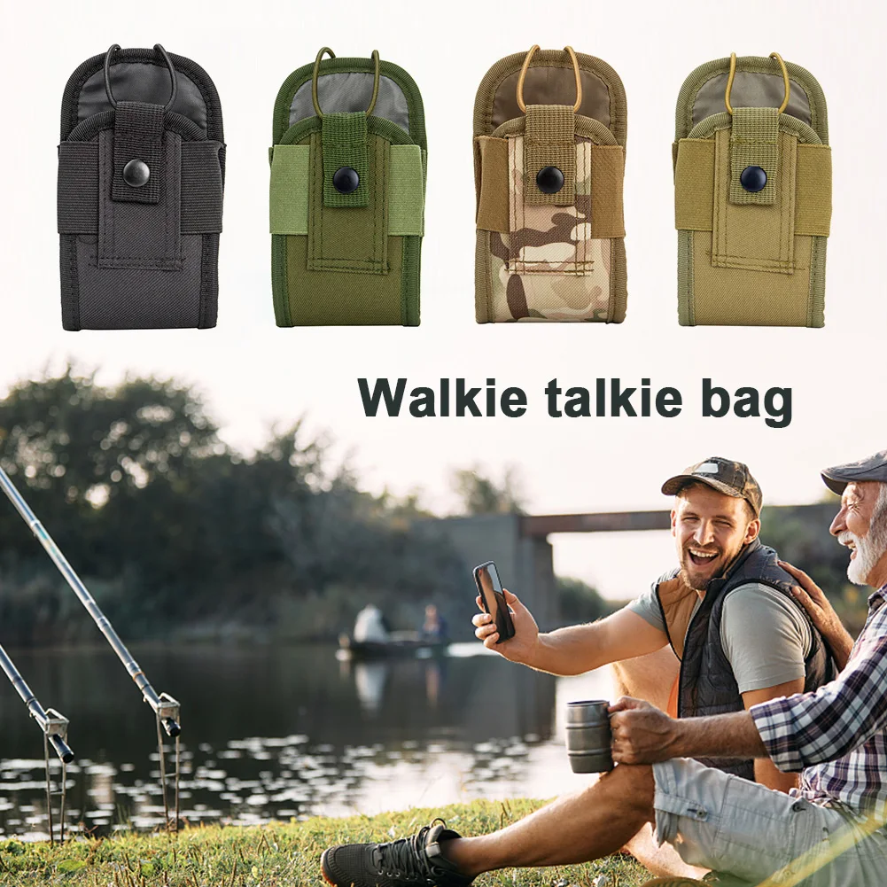 

600D Tactical Molle Radio Walkie Talkie Pouch Waist Bag Holder Pocket Portable Interphone Holster Carry Bag for Hunting Camping