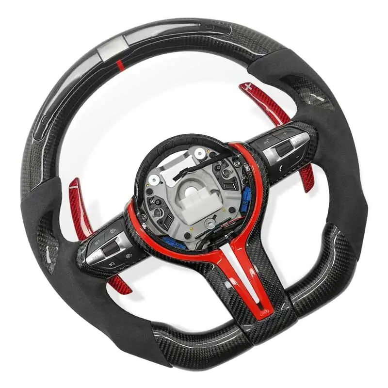 Автомобильный руль из углеродного волокна для BMW M3 M4 M5 M6 F01 F02 F06 F07 F10 F11 F12 F13 F30 F32 F80 F91