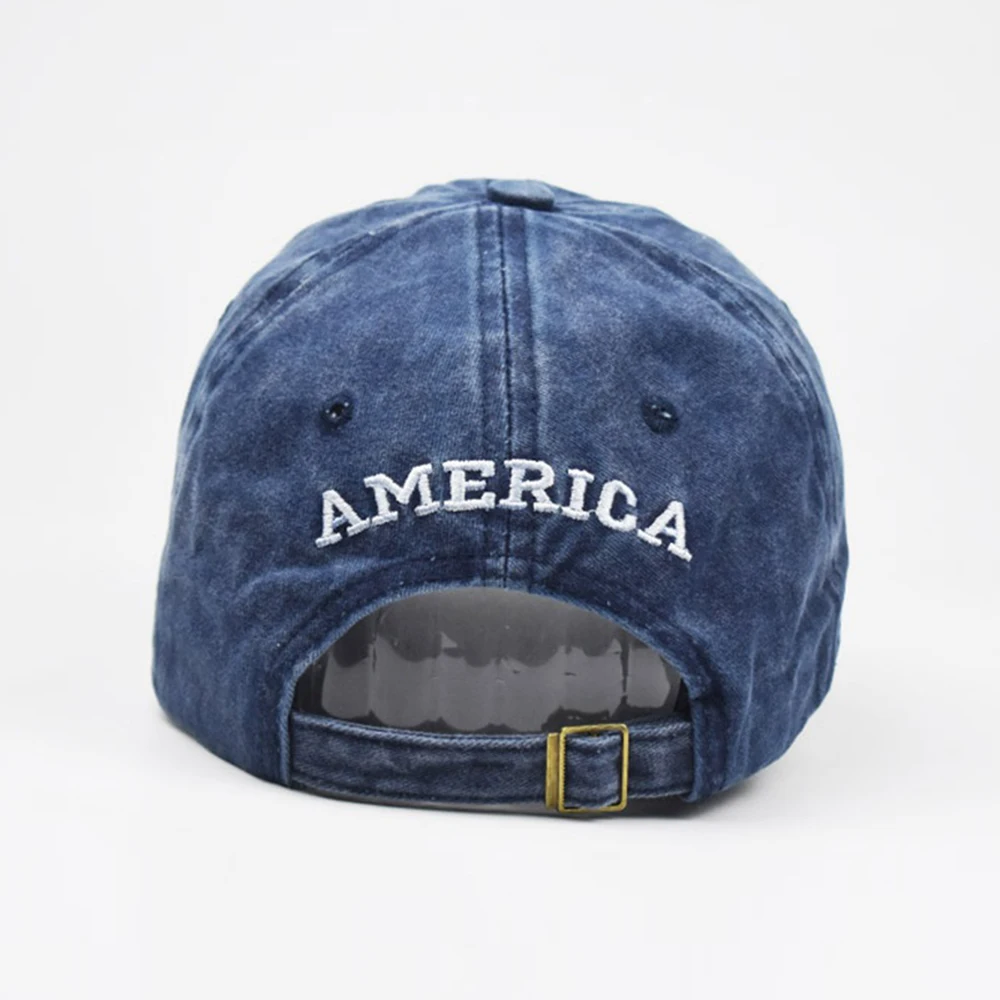 Simplicity Washed Distressed Baseball Cap All-match Flag Cotton Hat Outdoor Cycling Cap Golf Tennis Sports Hat Men and Women