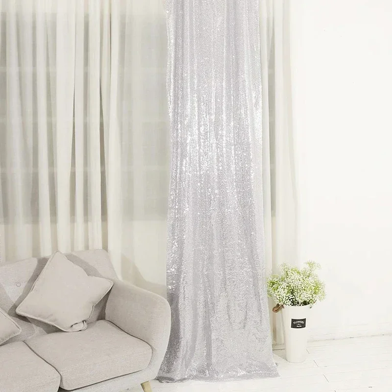 1 шт. розовый фон с блестками шторы 2 фута x 8 футов для свадебного украшения
