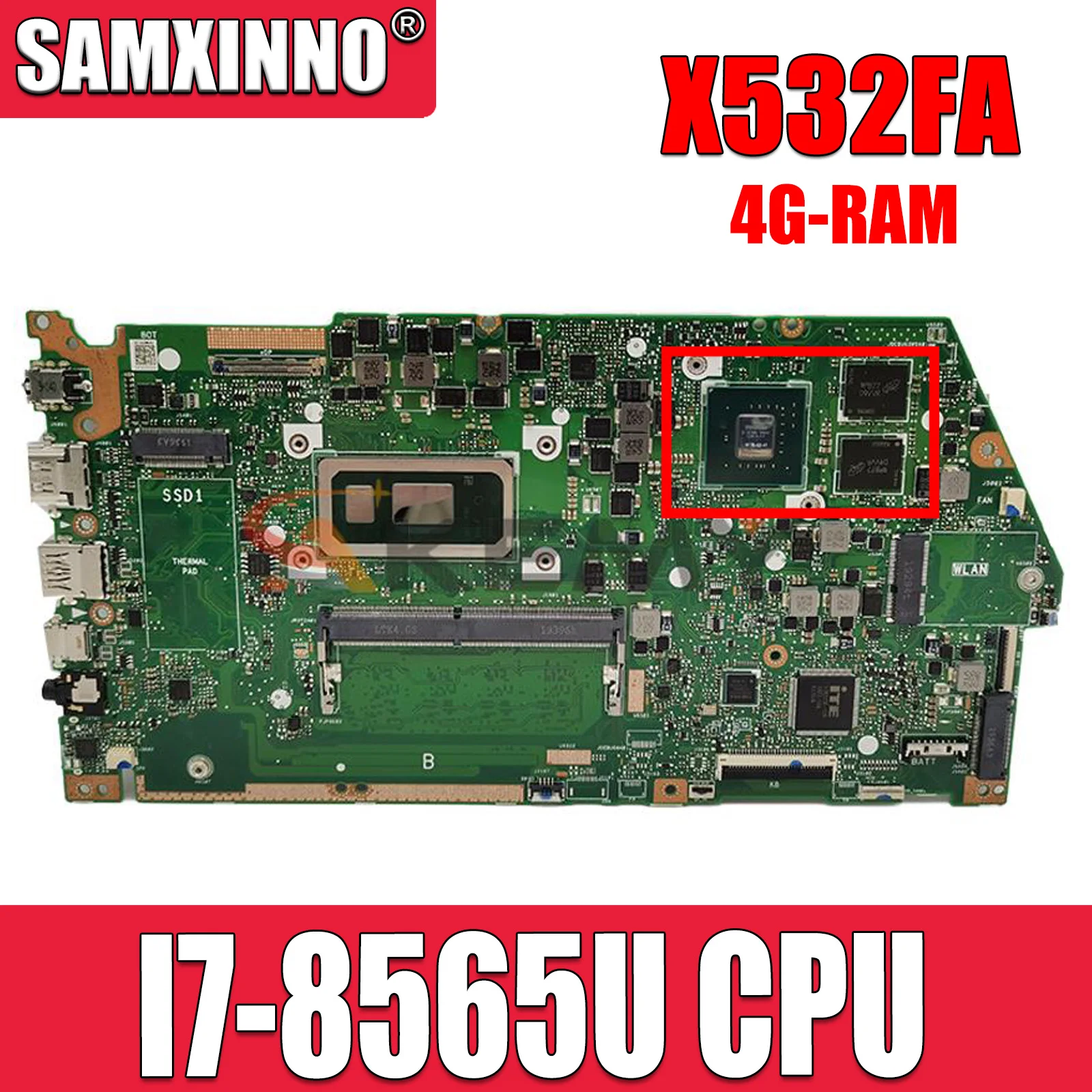 

X532FL подходит для ноутбука ASUS VivoBook S15 S532F X532 X532F X532FL X532FA, материнская плата со штативом 4G-RAM MX250