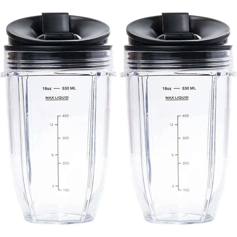 2 Pack Food Blender Container with Lid Plastic Material for 