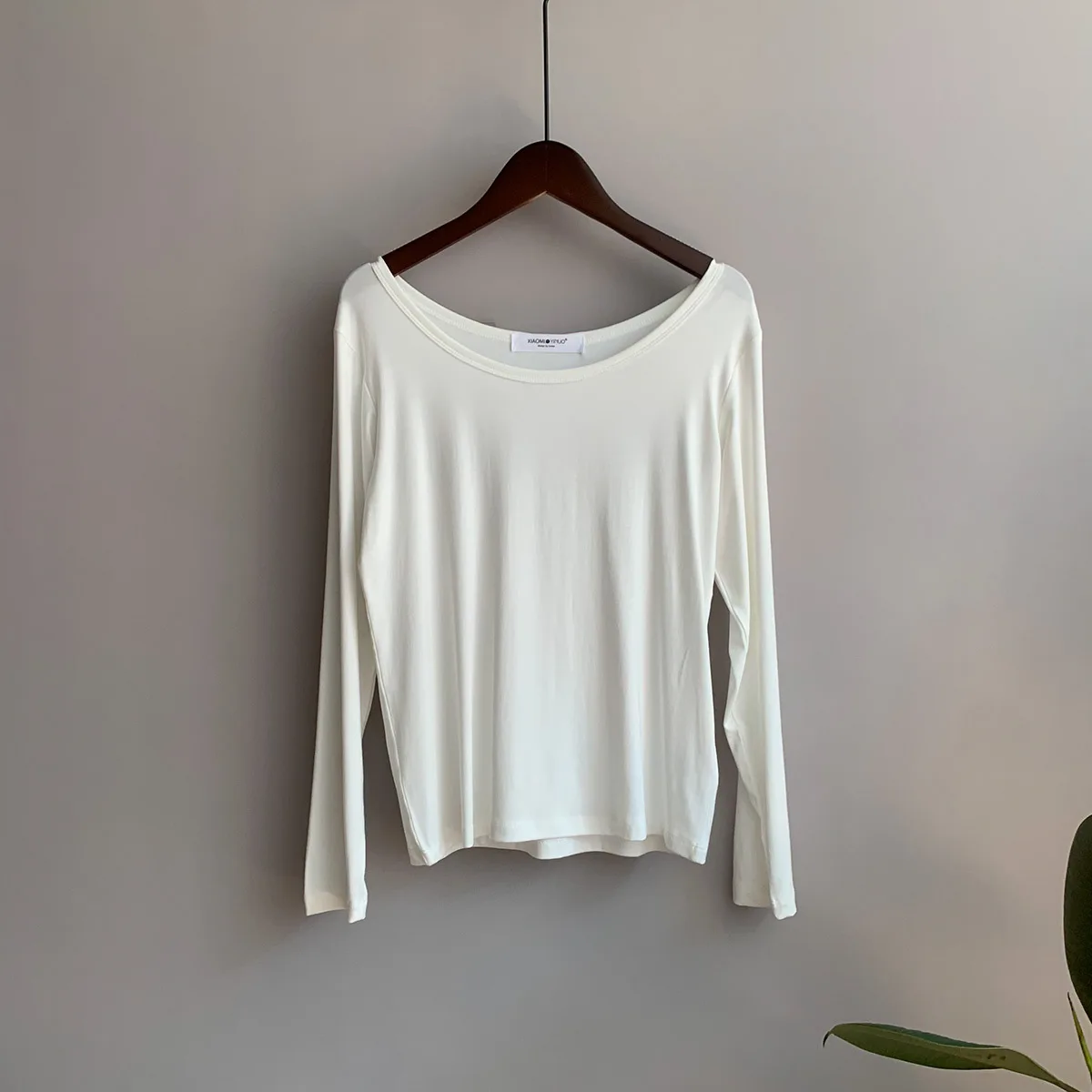 

women's 2021 new loose round neck long sleeve t-shirt WHITE