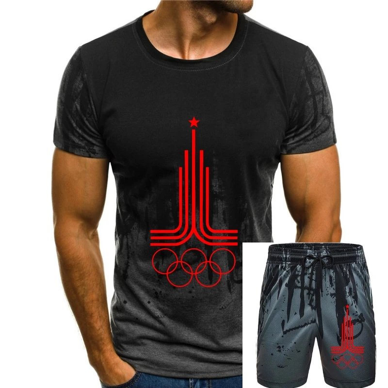 

MOSCOW olypic GAMES RETRO SPORTS EVENT T SHIRT 1980 MENS RUNNING