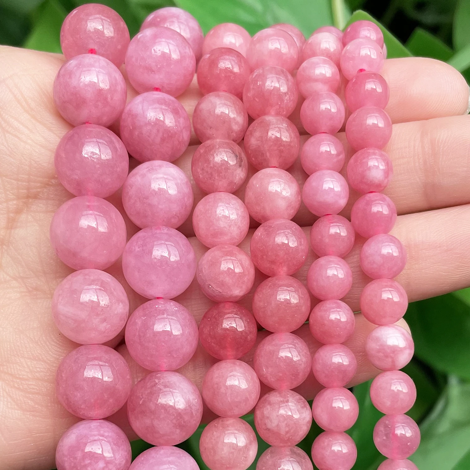 

Pink Jade Beads 6mm 8mm 10mm Round Loose Spacer Beads for Jewelry Making Diy Bracelet Necklace Accessories Wholesale
