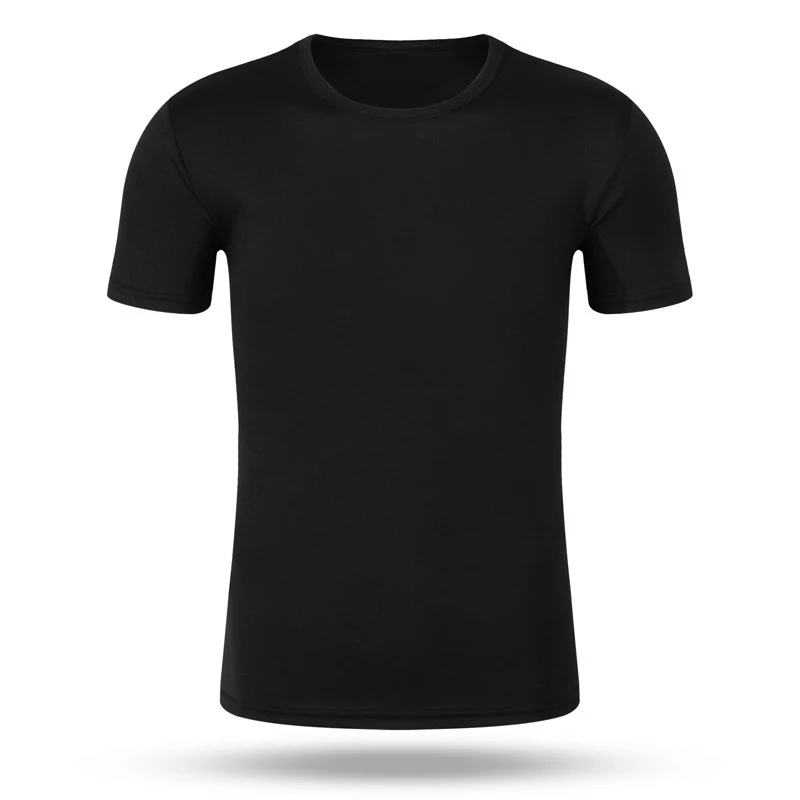 

Summer Men New High Quality Casual Quick-Dry Round Neck Short Sleeve Sport T-Shirt Male Gym Jerseys Breathable Running Tops