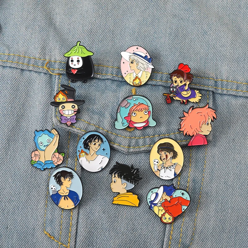 

Japan Classic Anime Movie Chihiro Kawaii Enamel Pins Custom Brooches Lapel Badge Backpack Decor Hats Jewelry Birthday Gifts