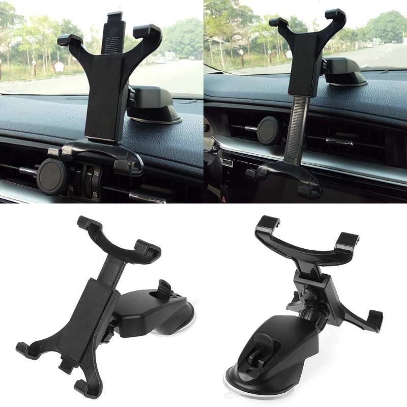 

360° Swivel Tab Stand for 7-11" Tablet Cell Phone Pad Fixing Bracket Car Dashboard Mount Suction Cup Holder