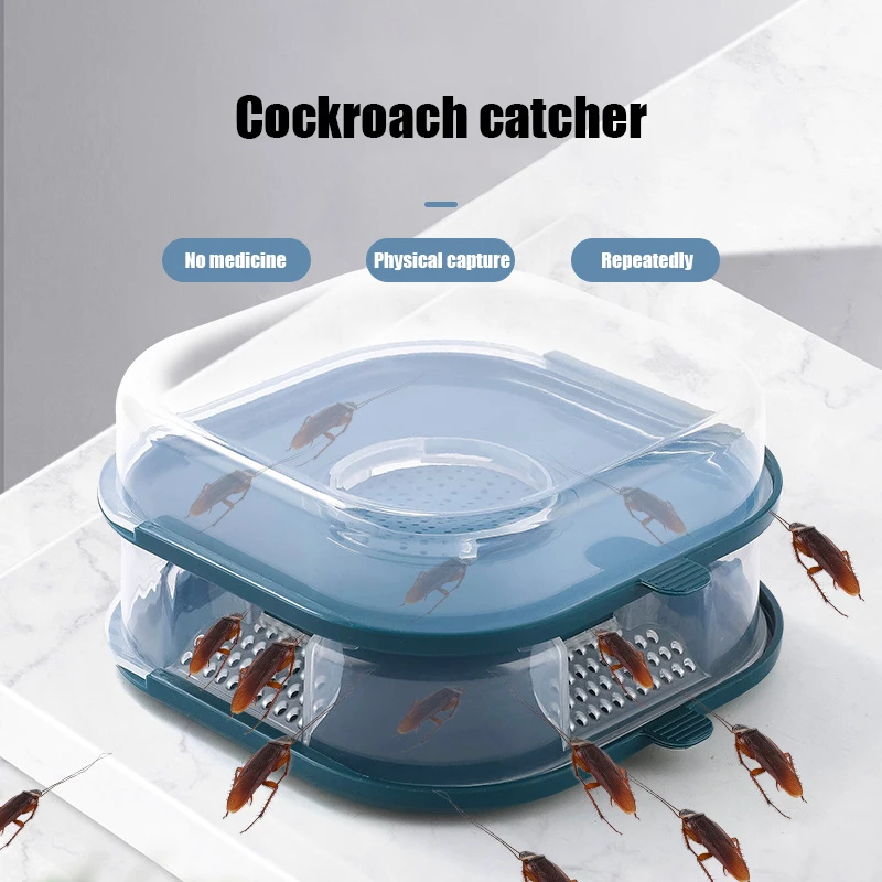 

Reusable Household Cockroach Trap Box Cockroach Insect Cockroach Catcher Cockroach Killer Traps Pesticides for Kitchen Garden