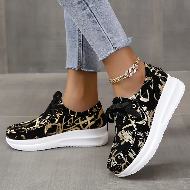 

Кеды женские с леопардовым принтом, повседневные холщовые туфли на плоской подошве, модель Лето 2022