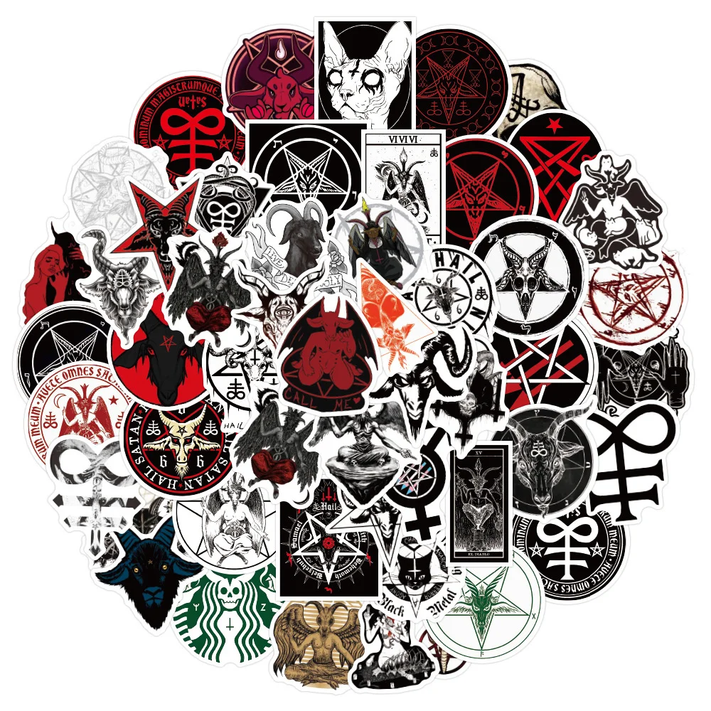 

10/30/50PCS Satan Graffiti Waterproof Stickers Cartoon Creative Trend Decorative Decals Skateboard Water CupPersonalityWholesale