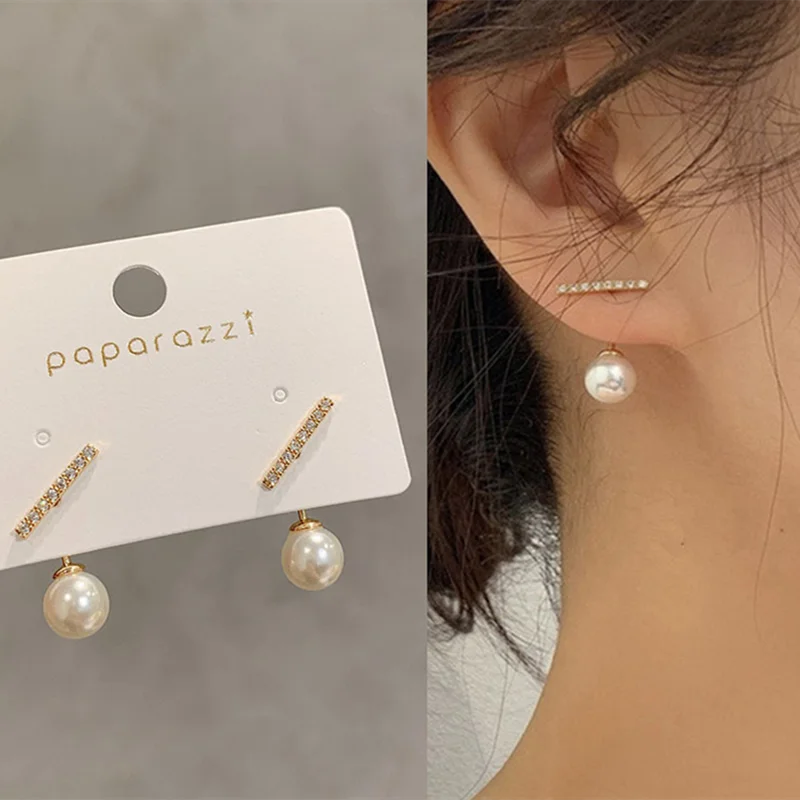 

Sweet Creative Pearl Drop Earrings Vintage Ear Jewelry for Women