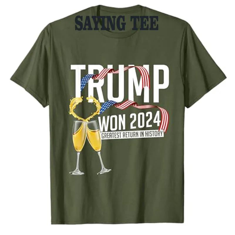 Дональд Трамп Won 2024 выборы Inaгурация мужские и женские дизайнерские футболки Trump 47
