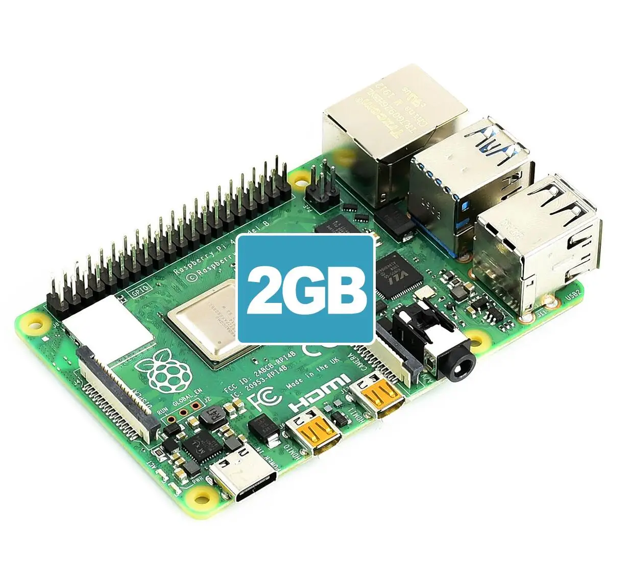 

Official Original Raspberry Pi 4 Model B 2GB RAM Development Board Kit