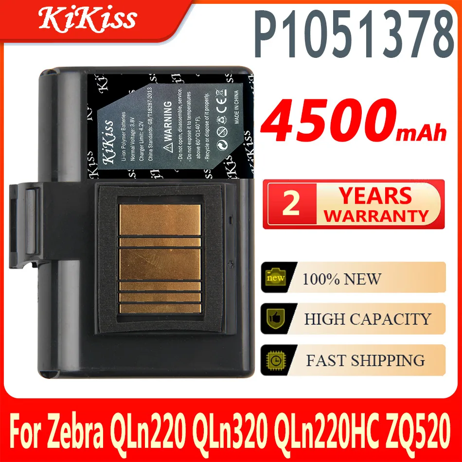 

4500mAh KiKiss Powerful Battery P1051378 P1023901 For Zebra QLn220 QLn320 QLn220HC ZQ520 Replacement Battery