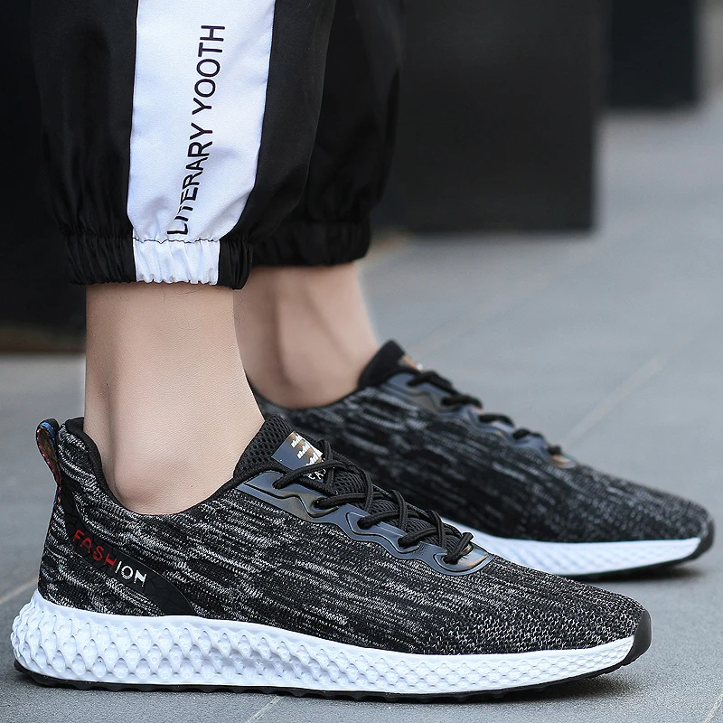 

SOLI2 Fashion Men Shoes Casual Light Soft Black Slipon Mens Shoe Male Trainers Mesh Breathable Human Race S14960-S14965