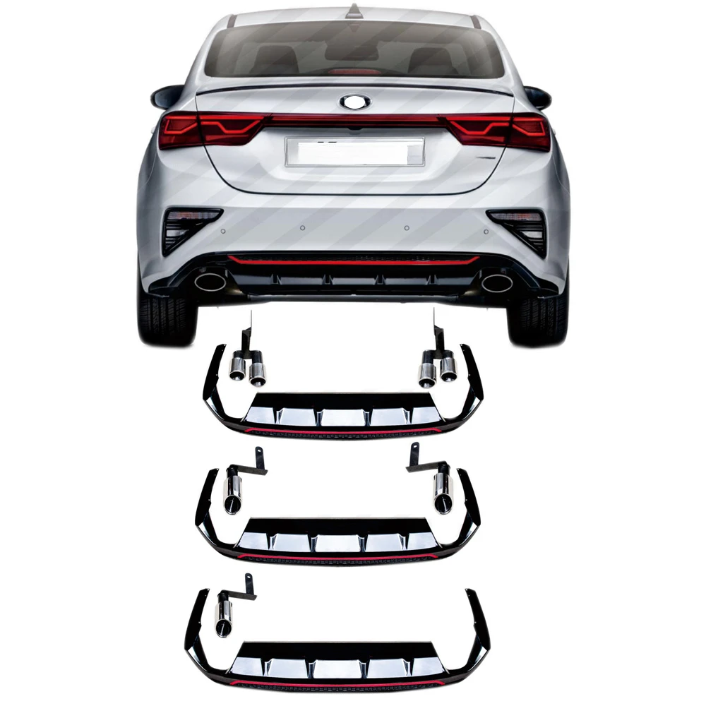 

New Product For 2019 2020 2021 Kia K3 Forte Cerato diffuser Cerato Rear lip PP Plastic Material Bodykit For Rear