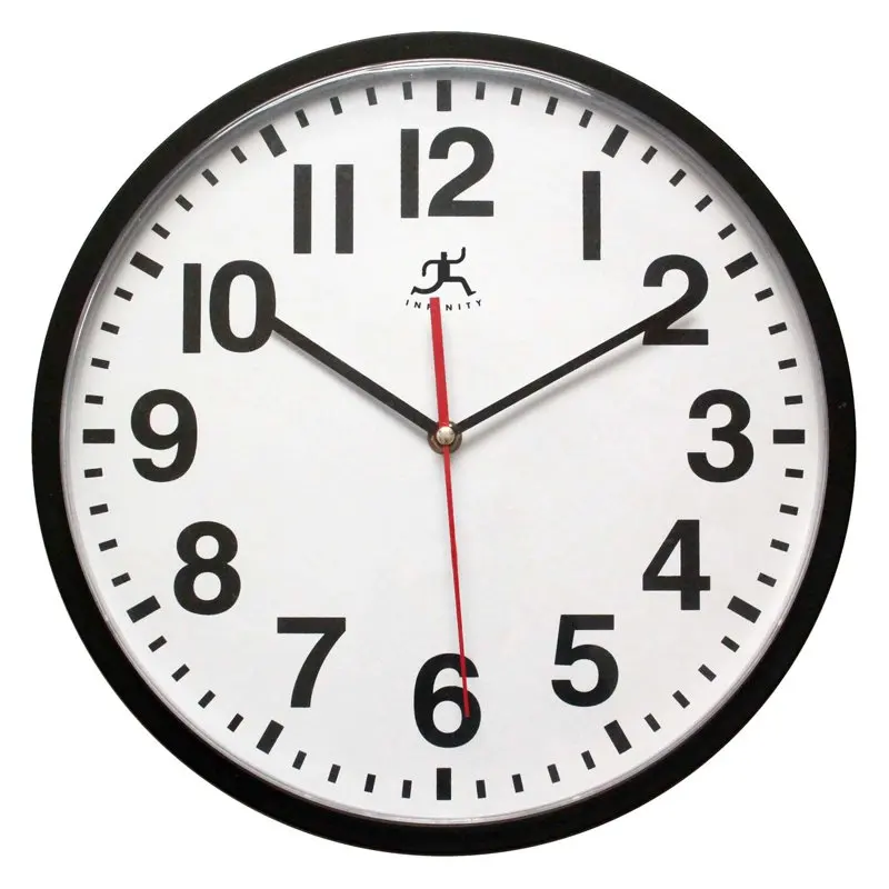 

Pure Black Transitional Analog Display Wall Clock