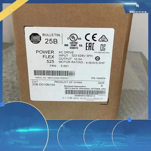 

25B-D010N104 новый герметичный привод переменного тока 25B-D010N104 /A PowerFlex 525 4 кВт (5 л.с.) 1 шт.