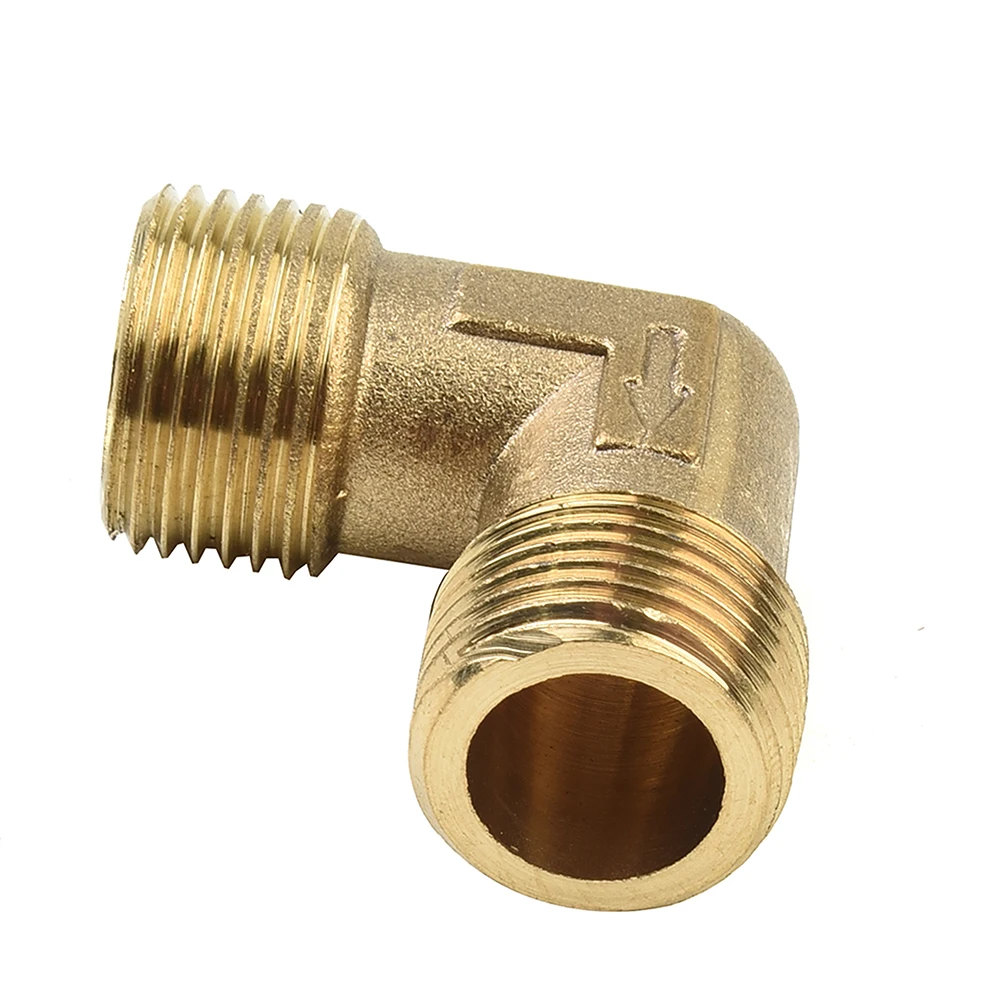 

90 Degree Elbow Connector Air Compressor Fittings Brass 16.5mm Male Thread Check Valve Elbow Coupler For Oil-free Air Compressor