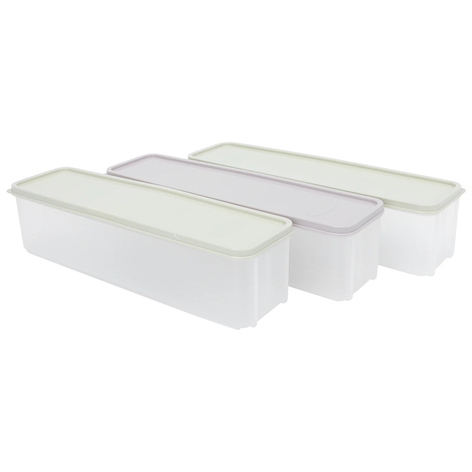 

3 Pcs Ice Cream Box Organizer Lid Freezer Food Baskets Vegetable Ice Cream Storage Box Pp Refrigerator Drawers