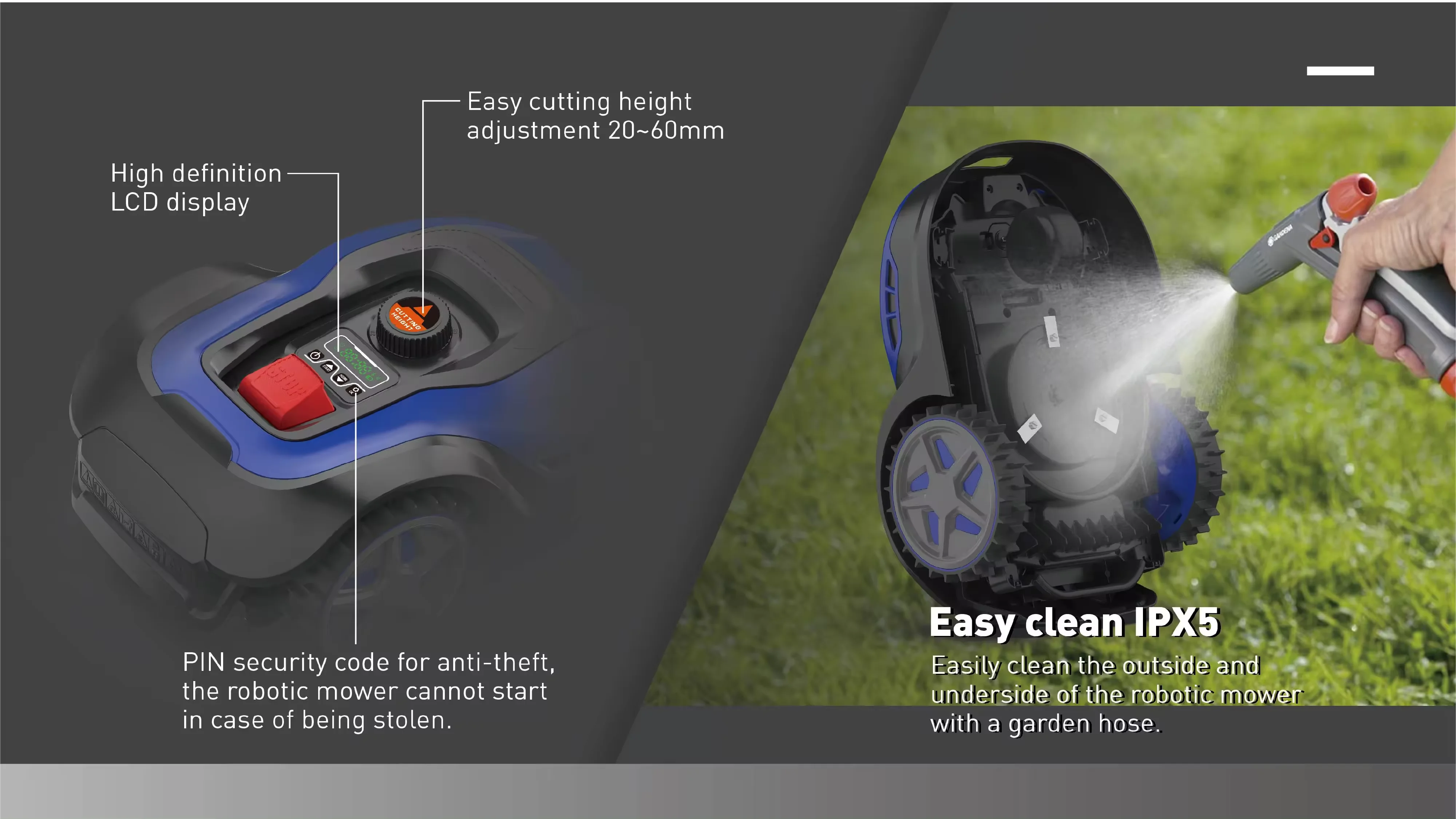 LARIX мини умная роботизированная газонокосилка фототриммер для продажи