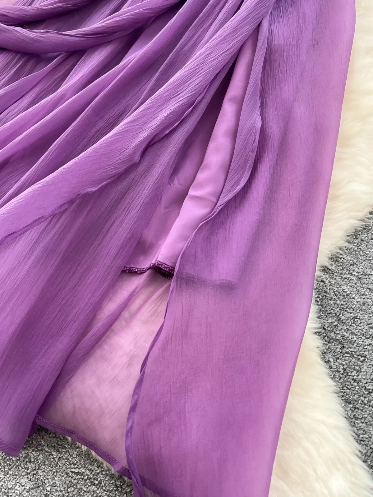 Фиолетовое платье феи Foamlina новинка 2025 высокое качество праздничное с