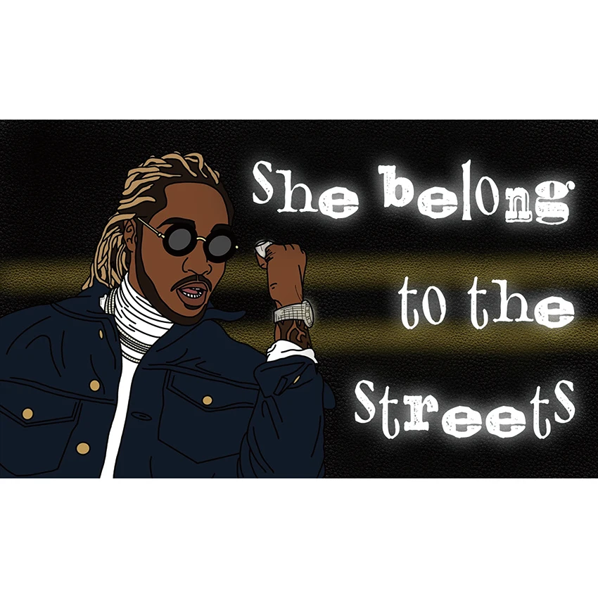 

She Belong To The Streets Flag 90x150cm Banner Metal Holes Grommets Decoration Decoration Dorm Room Polyester Indoor Or Outdoor