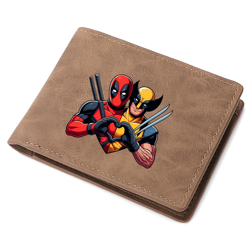 Новинка мужской бумажник Deadpool &amp Wolverine короткий кошелек деловой Повседневный