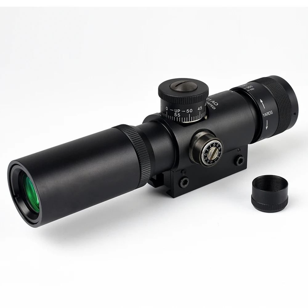 Прицел для охотничьей пневматической винтовки 4x21 AO, тактический оптический прицел, 1/4MOA, противотуманный стеклянный прицел с вытравленной сеткой и направляющей 11/20 мм