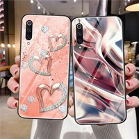love rose gold style tempered glass case for xiaomi 11 lite ne 5g 11t 10 10t 9t pro 9 a3 lite 10ultra note 10lite 10pro shell