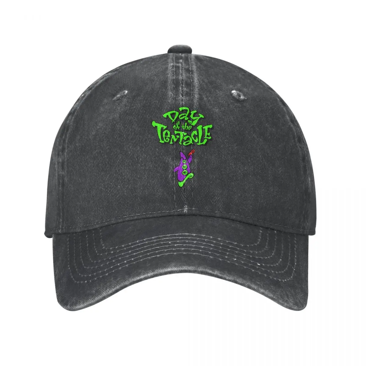 

Maniac Mansion Day Of The Tentacle Baseball Cap Distressed Denim Sun Cap Adventure Game Activities Unstructured Soft Hats Cap