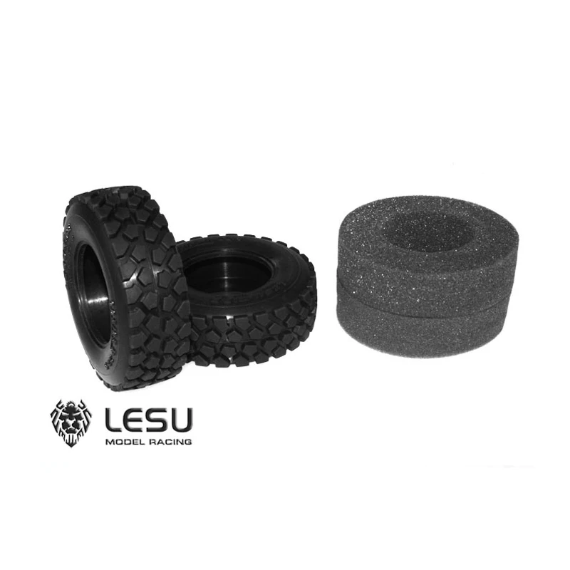 

Lesu Spare Parts 1Pair Rubber Wheel Tires For 1/14 Rc Tractor Truck Toys Cars Toucan Model Tamiyaya Man Th02596