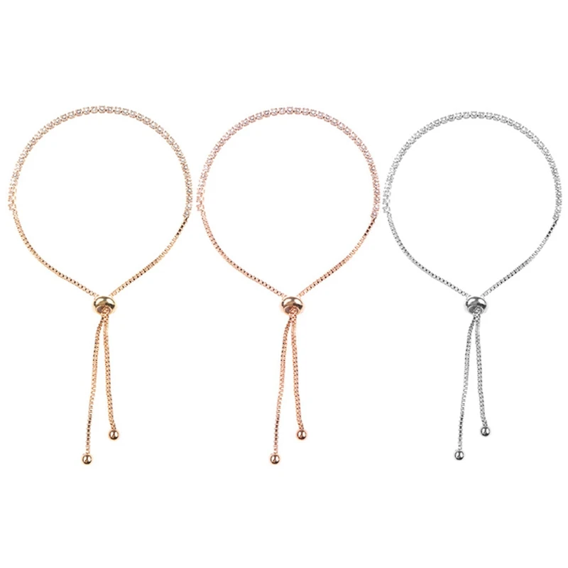 Новый Регулируемый браслет эластичный блестящий Однорядный для женщин