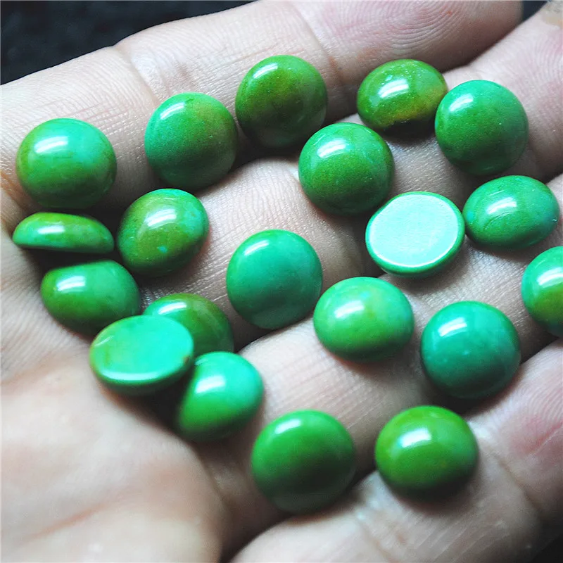 10 шт. круглые бирюзовые кабошоны Размер мм