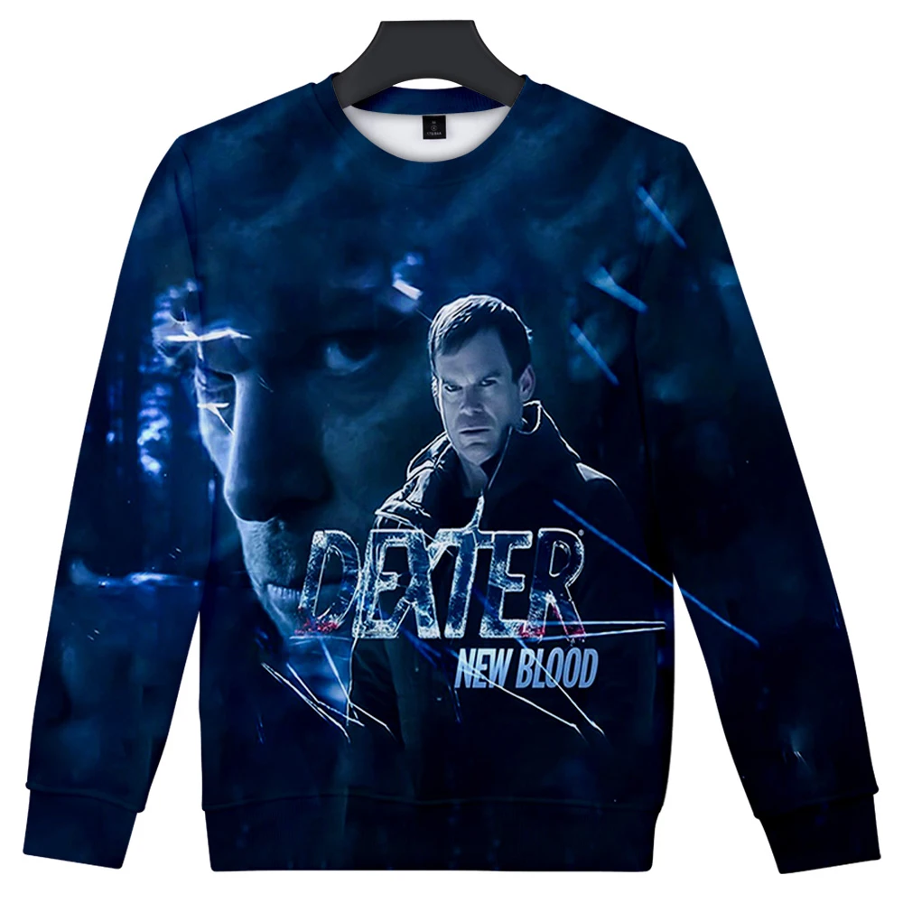 Новинка 2022 Свитшот Dexter с круглым вырезом и объемным рисунком крови для женщин