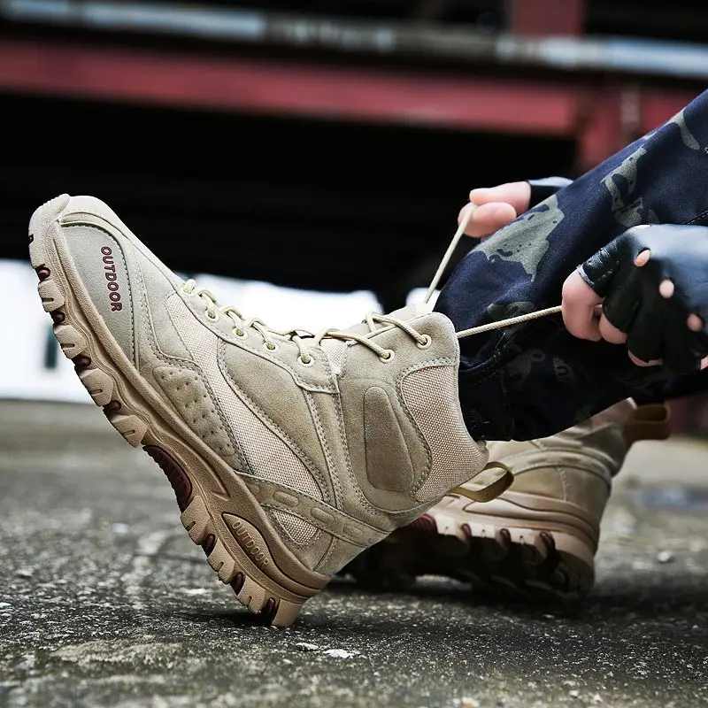 

Big Size High-top Anti-slip Spring Men Running Shoes New Men Training Shoes Sport Men Sneakers Men's Leather Sports Shoes E-600