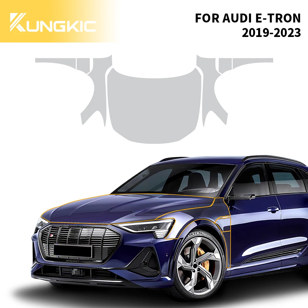 

for AUDI E-TRON 2019-2021 2022 2023 TPU Invisible Transparent Car Engine Paint Protection Film Clear Bra PPF Decal Kit